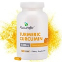 Kurkumin s kapsulami piperine - 500 mg na kapsulo,120 - dodatek s črnim poprom za izboljšano absorpcijo, brez glutena