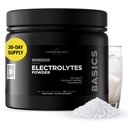 Livingood Daily Electrolities Powder, Elektrolitis Hidracija Powder z Magensium, Kalij, Morska sol in Kokosova voda Sladkor brez elektrolitov Mix, Keto, Gluten Prost, Nearomatizirana, 30 Strežnice