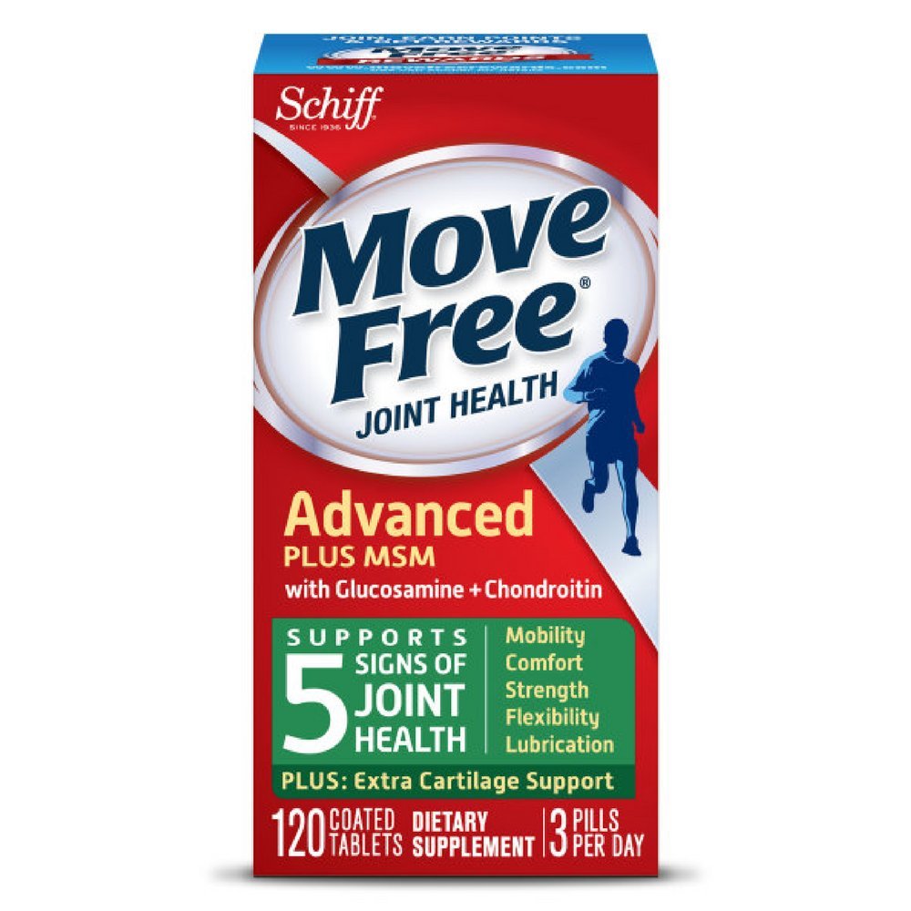 Move Free Advanced Plus MSM, 120 tablet – skupni dodatek za zdravje z glukozaminom in hondroitinom (paket s 4)