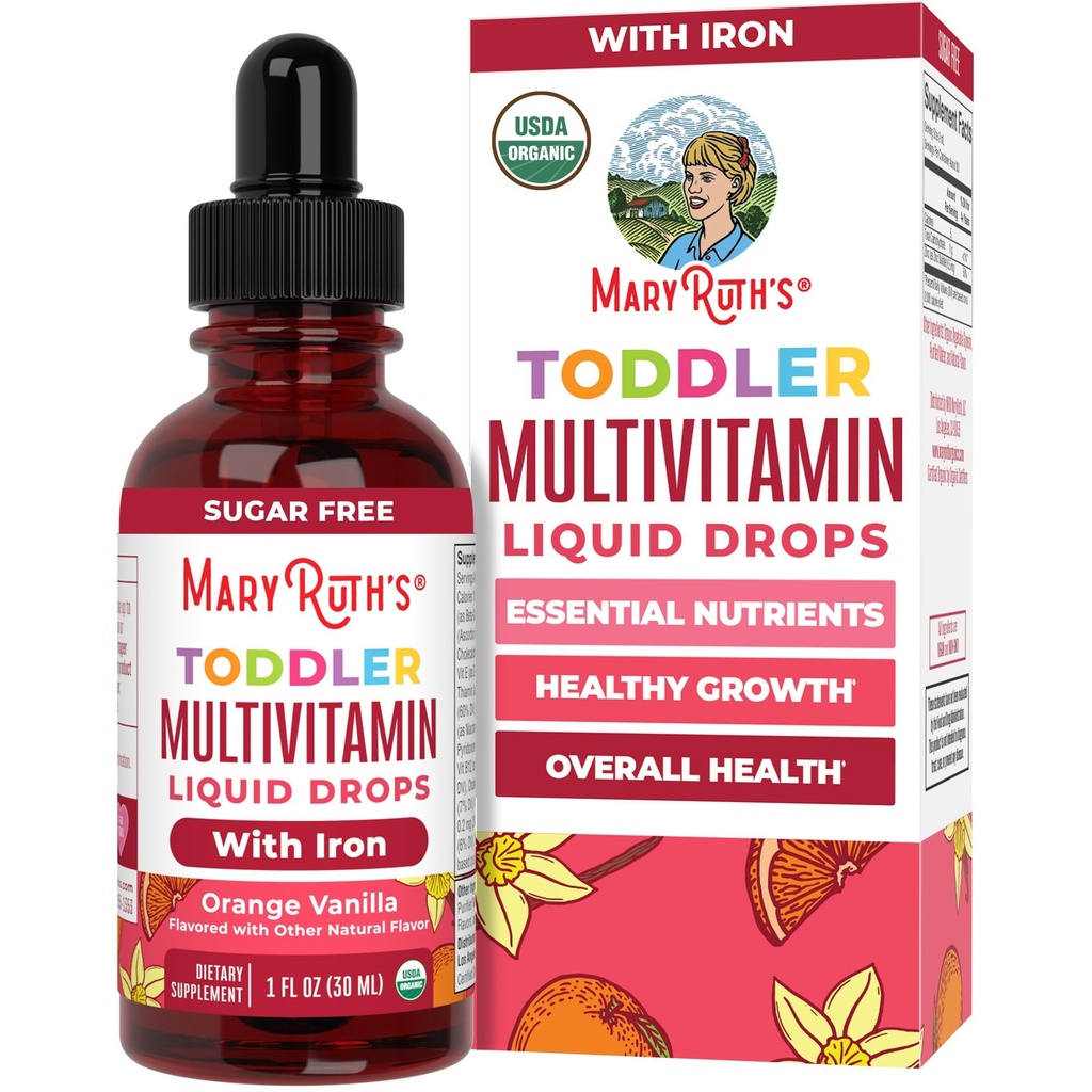 MaryRuth Organics CoComelon Toddler Otroci Multivitaminski z železom 