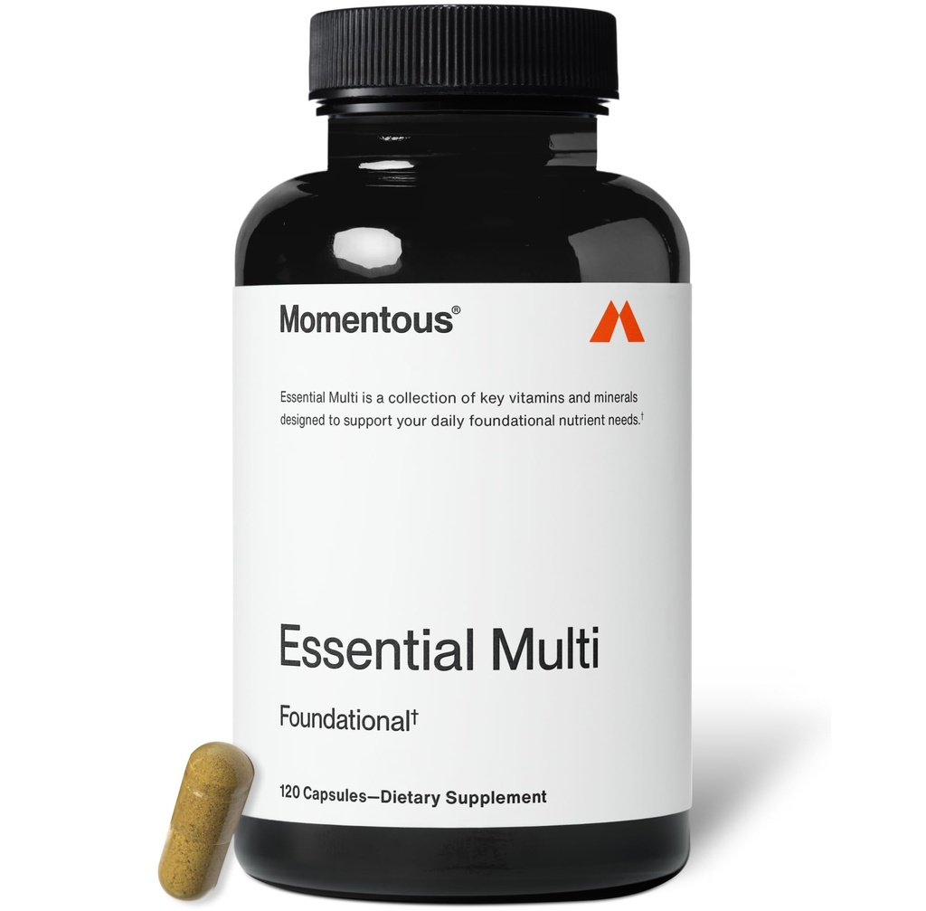 Momentni esencialni multivitaminski za ženske in moške - popolni vitaminski in mineralni kompleks za športnike in navdušence nad dobro počutjem - GSO- & Gluten-free - NSF Certified for Sport - 30 Servings
