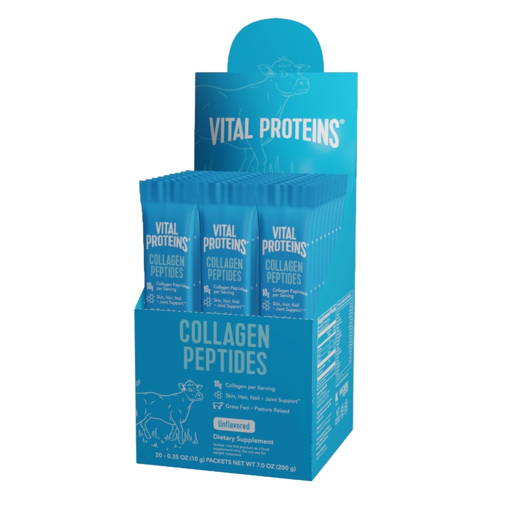 Vitalne beljakovine Kolagen peptidi v prahu dodatek, hidroliziran kolagen peptidi potovanja paket, 20 posameznih paketov