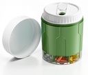 Velike tablete Organizator, Dnevne tablete Dispenser steklenice s 7 Velikimi predelki,Jumbo tablete polje, Tablete shranjevanje kontejner za vitamine, ribje olje, Medicina dodatek, Easy Turn Lid s pritrjeno nalepko, zelena