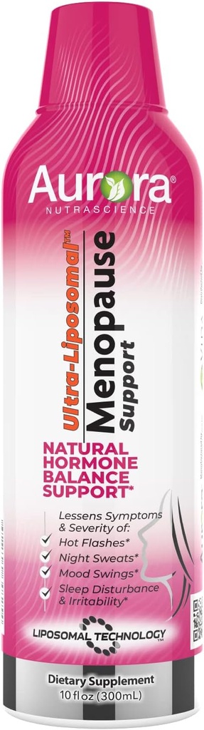 Aurora Nutrascience Ultra-Liposomal Menopause Podpora s klinično dokazano EstroG-100 zmanjšati Menopause in Perimenopavze Simptomi, vročih Flashes, nočno potenje, Mood Swings, 30 Servings, 10 fl oz