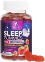 Slaščice za spanje za odrasle Dodatna moč 8mg - melatonin z ekstraktom Passiflora za mirno spanje - hitro delujoče Melatonin Sleep Gummy dodatek, Vegan, Non-GMO, Okusne jagode Okus - 60 Gumies