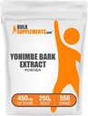 BulkSupplements.com Yohimbe Extract prašek - Yohimbe Bark Extract - zeliščni dodatek, Gluten Free, 450mg na serviranje, 250g (8.8 oz) (Pack of 1)