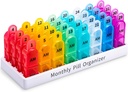 Organizator tablet Mesečno 2 krat na dan, 30 dan tablete Organizator AM PM, en mesec tablete Box Organizator z edinstveno roko oblikovanje, 31 dan Travel Midicine tablete Primeri držite vitamina, dodatki in zdravila