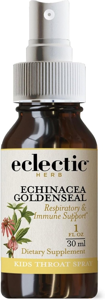 ECLECTIC INSTITUCE Kid's Echinacea - Sprej za grlo z zlatom zaseka (Oranžna aroma) 1 Ounce