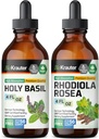 BIO KRAUTER Sveti Bazilij Tinktura 4 Fl. Oz. & Rhodiola Rosea Tinktura 4 Fl. Oz.