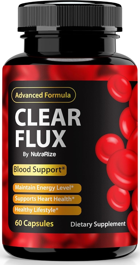 Clear Flux tablete, Uradna ClearFlux kapsule, Vse-naravna podpora, Premium Podpora za vzdrževanje stabilne ravni in zdravo cirkulacijo, Vse naravne Clear Flux Health Reviews (60 Kapsule)