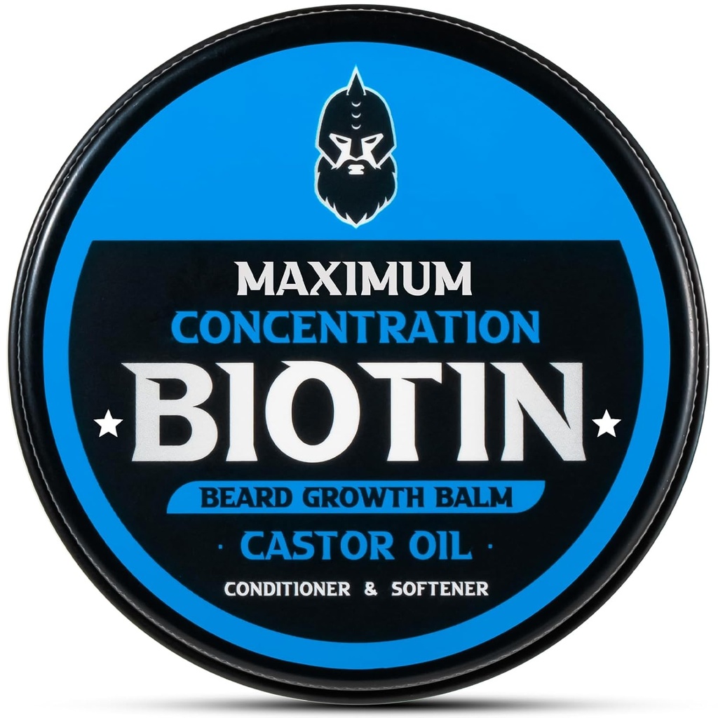 Bradavičasti balzam, Biotin z največjo koncentracijo, z oljem iz ricinusa in argan & jojoba, spodbuja rast, sloge, krepi in mehke brade in Mustaches, 2 Ounce,Cedar
