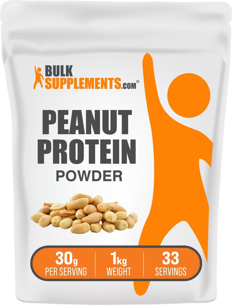 BulkSupplements.com Peanut Flour Protein Powder - Deffated Peanut Flour, Peanut Protein Powder - Peanut Protein Flour, Gluten Free, 30g na Serving, 1kg (2,2 lbs) (Pack of 1)