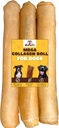 Woofley's Extra Debeli kolagen roll (10-12 palčni - 3 PCS) - žveči za pse - Bully Stick Rawhide Alternative Chews No Skrij kosti za srednje velike pse