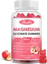 Magnezij Glycinate Gumies - brez sladkorja, Magnezijev kompleks Kalijev dodatek s kalijem, VitaminD, B6 za mirno, spanje in stres Relief za odrasle - 60 Breskev