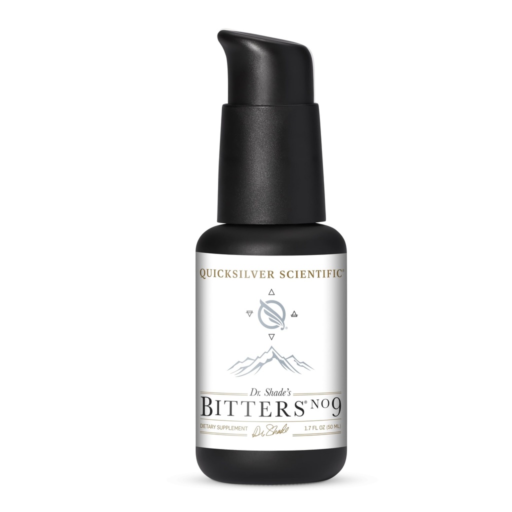 Quicksilver Scientific Dr. Shade's Bitters No. 9 - za digestion - Hitro delujoči liposomski prebavni Bitters z mlekom Thistle, Burdock Root & Juniper Essential Oil - Prebavna podpora (50ml)