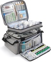 Medicina Organizator z nastavljivim Diverter, dvojno Layer Medicine Bottle Organizator Skladiščenje, Prenosno Domov Zdravje Prva pomoč Vreča, Medicina Organizator Box za nujne primere (samo Bag)