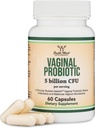 Vaginalni probiotiki za ženske - štirje probiotiki Klinično proučeni za vaginalno PH ravnovesje, vaginalno udobje, Odor Control, in Microbiome Balance (60 kapsul, 5 milijard CFU na postrežbo) z dvojnim lesom