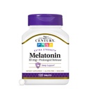 21st Century Melatonin 10mg ekstra jakost tablete, (120 Count), Daljša sprostitev pomoč za spanje za odrasle, spodbuja sprostitev in mirno spanje, nenavadno oblikovanje, Gluten-free, Ne-GMO
