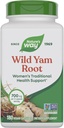 Naravna pot Wild Yam Root, ženska tradicionalna zdravstvena podpora*, 700 mg na 2-kapsulno serviranje, ne-GMO projekt preverjen, 180 veganskih kapsul (Packaging May Vary)