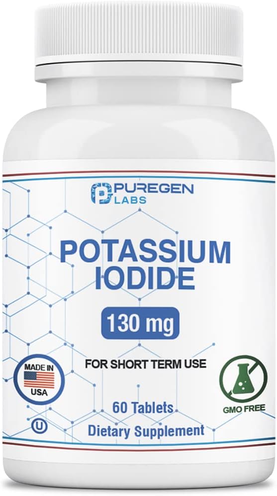 Tablete kalijevega jodida 130 mg Košir tablete joda, podpora ščitnici – 60 tablet