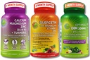 Veganska kost, Imunska, & Hormonska podpora Trio – na rastlinah temelječi kalcij, magnezij, cink + D3, K2 & Kurkuma + Quercetin z bromelainom, vitaminom C, cinkom + DIM 200 mg & BioPerine® v zapoznelih kapsulah