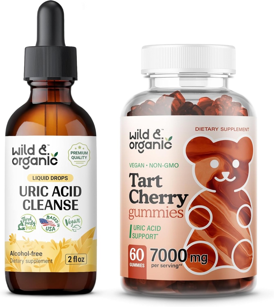 Gozdne in organske sečne kisline čiščenje Tinkture 2 fl oz & Tart Cherry Gumies