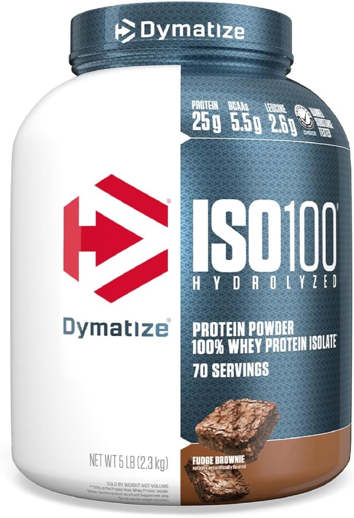 Dymatize ISO 100 Hidroliziran izolat sirotkinih beljakovin v prahu, čokoladica, 5 funtov