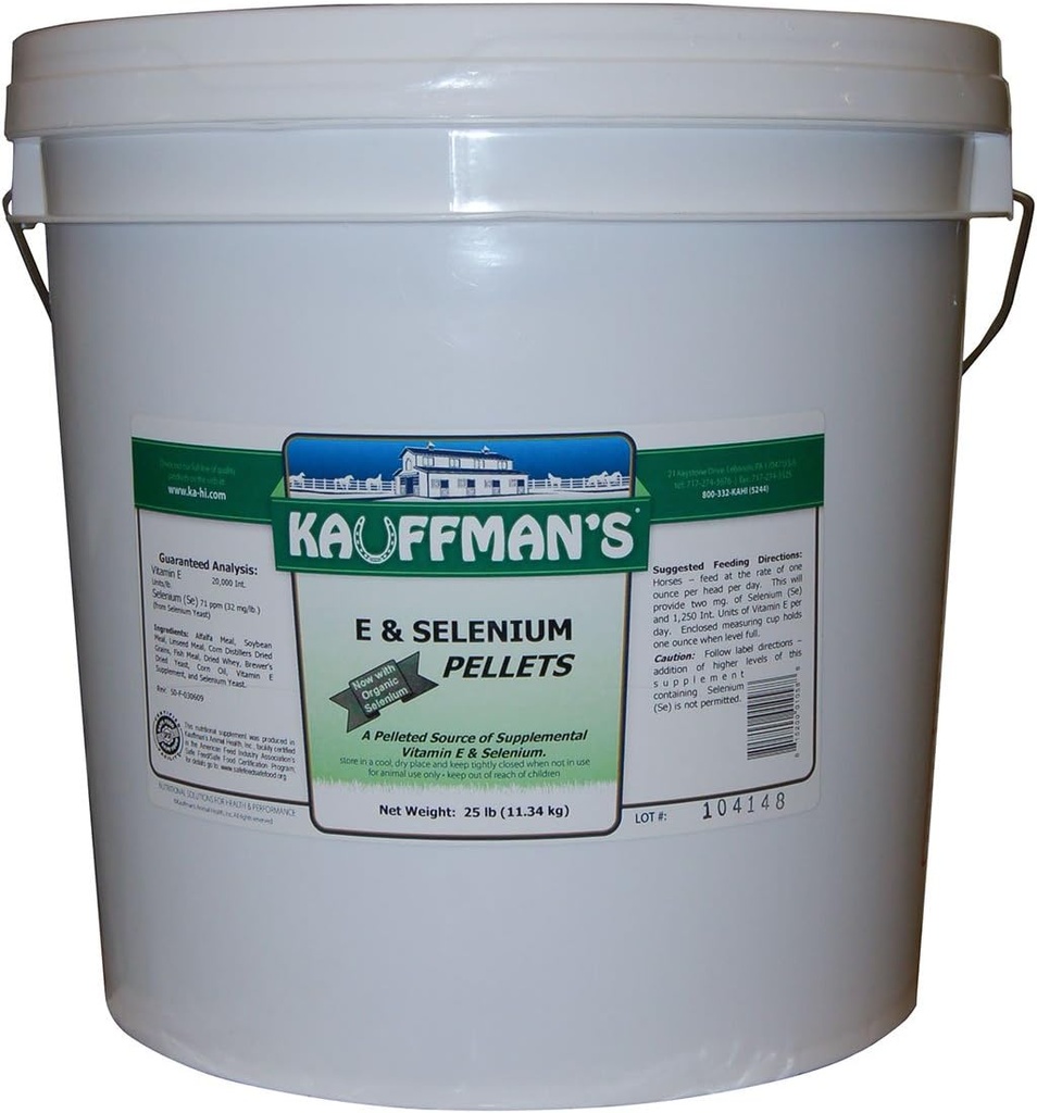 Kauffmans Vitamin E in Selenove pelete 25 lb