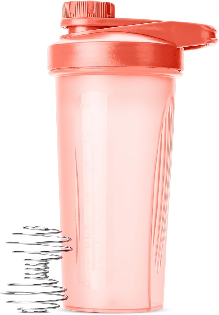 G. Pen-Shaker steklenica za mešanice beljakovin, 28 oz, Coral Pink z twist cap in žico Whisk žogo, Mixer Cup za pretrese