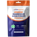 Vitamat Magnezij (iz biglicinata in oksida) - Podpira mišice, sklepov in zdravja srca 250 Grams - 125 Servis