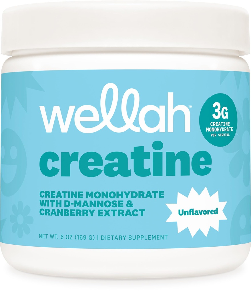 Wellah Creatine za ženske (50 strežnih, nearomatskih) - Kreatin monohidrat z Dandelion & brusnični ekstrakt