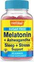 No ja melatonin (2mg) z Ashwagandha (850mg) brez sladkorja Gumies - Spanje & Stress Aid dodatek - s kamilico, limonin balzam, sivke in Valerian - Naravni vir aroma - 60 grof