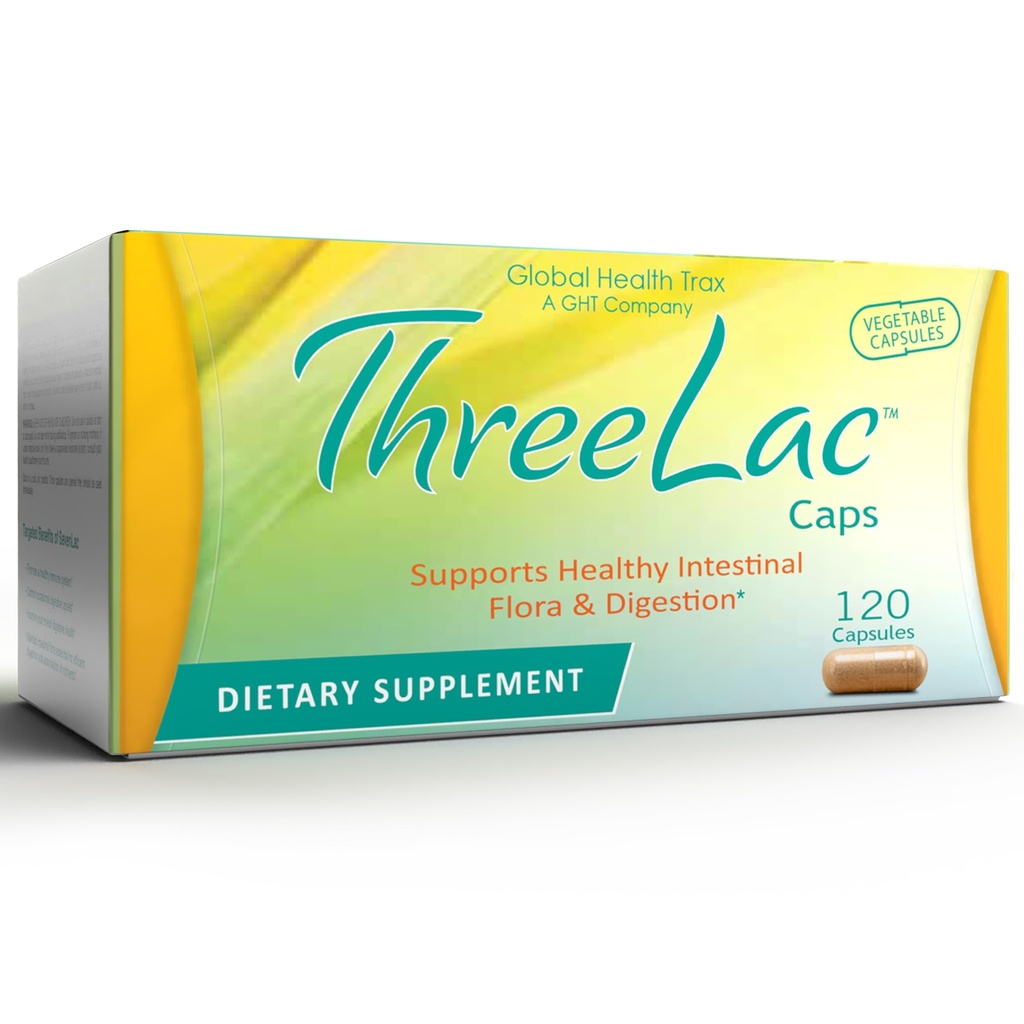 Global Health Trax GHT - triLac probiotične kapsule, 120 Count - Celovita prebavna podpora za moške, ženske in otroke - Imunski sistem in Gut Balance, Non-GMO