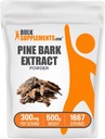 BulkSupplements.com Pine Bark Extract Prašek - zeliščni dodatek, Pine Bark Powder - Antioksidanti Podpora, Gluten Free - 300mg na Serving, 500g (1,1 lbs) (Pack of 1)