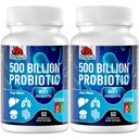 Probiotiki za moške, 500 milijard CFU & 12 moških Probiotik za digestivno zdravje + 4 Organske prebiotične vlaknine, za prebavne, črevesne, imuno zdravje, napenjanje, plin, energijska podpora, Rokavice Stable - 120 kapsul