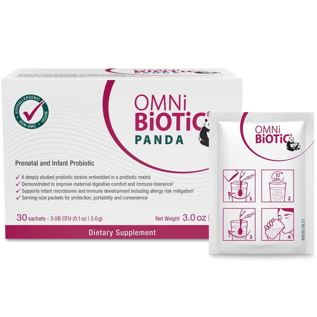 OMNi BiOtiC Panda - Probiotik za mamo in otroka - Predporodni in dojenček probiotik – Gut Health & Imune System Support – Vegan in Hypoallergenic - Non-GMO (1 pakiranje)