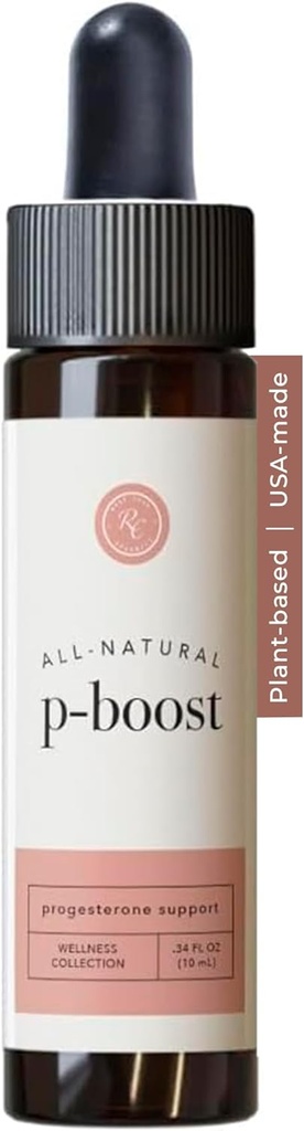 Rowe Casa Organics P-Boost kapljice, Bioidentic Progesterone dopolnila z eteričnimi olji, Pred-semena Rodnost kapljice in naravni hormon Ravnotežje za ženske, .34 Fl Oz