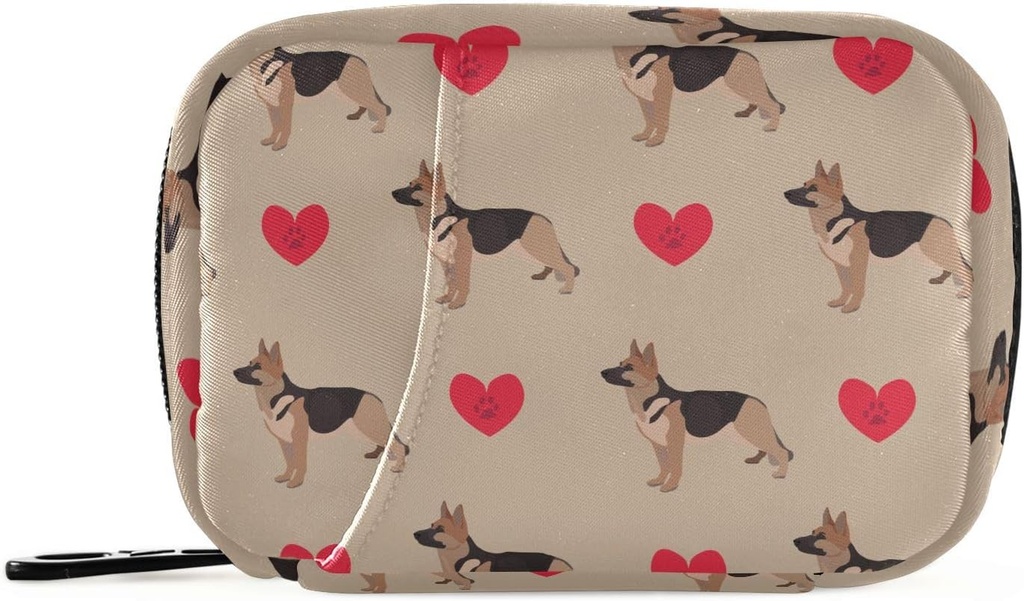 Tablete Box nemški Shepherd Dog Heart 7 dan tablete primer potovalne tablete Organizator vrečka z zadrgo prenosni tedenski vitamin medicine dodatek imetnik vrečka