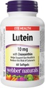 Webber Naturals Lutein z Zeaksantin Softgel, 10mg 60 Število