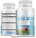 Milk Thistle dopolnilne kapsule, Jetrna formula za zdravje, z Dandelion Root, 10:1 ekstrakt, za podporo za čiščenje jeter, Prebavni in imunski sistem, 120 Veggie Caps