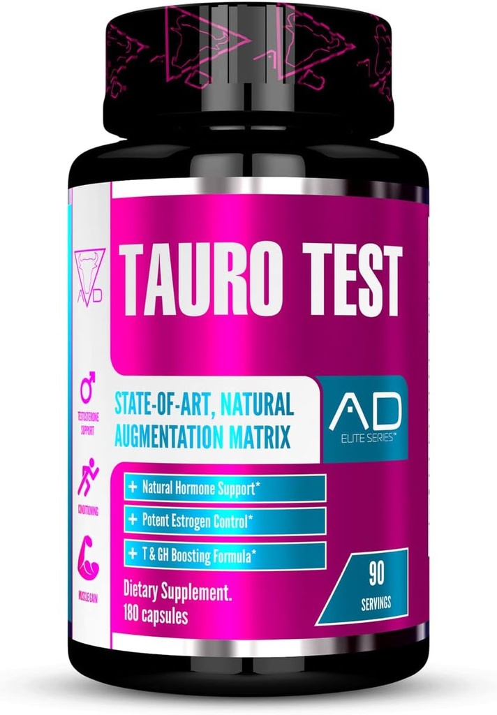 Projekt AD Tauro Test, Testosteron Podpora, Kondicioniranje, Povečana rast mišic in beljakovin shranjevanje, Hormone Powerhouse (90 Serving)