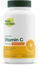 Sveža prehrana Vitamin C Žvečilni bonboni - Močni 1500mg na dan Imunska podpora - Vse naravne okusne VIT C dodatek - Vegansko prijazno, ne-GMO, Gluten & Soy brezplačno - 90 žvečljive tablete