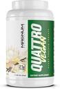 Magnum Nutraceuticals Quattro Vegan Protein Powder, Vanilla 2lb – Premium rastlinski beljakovinski prah izolat za rast mišic in regeneracijo