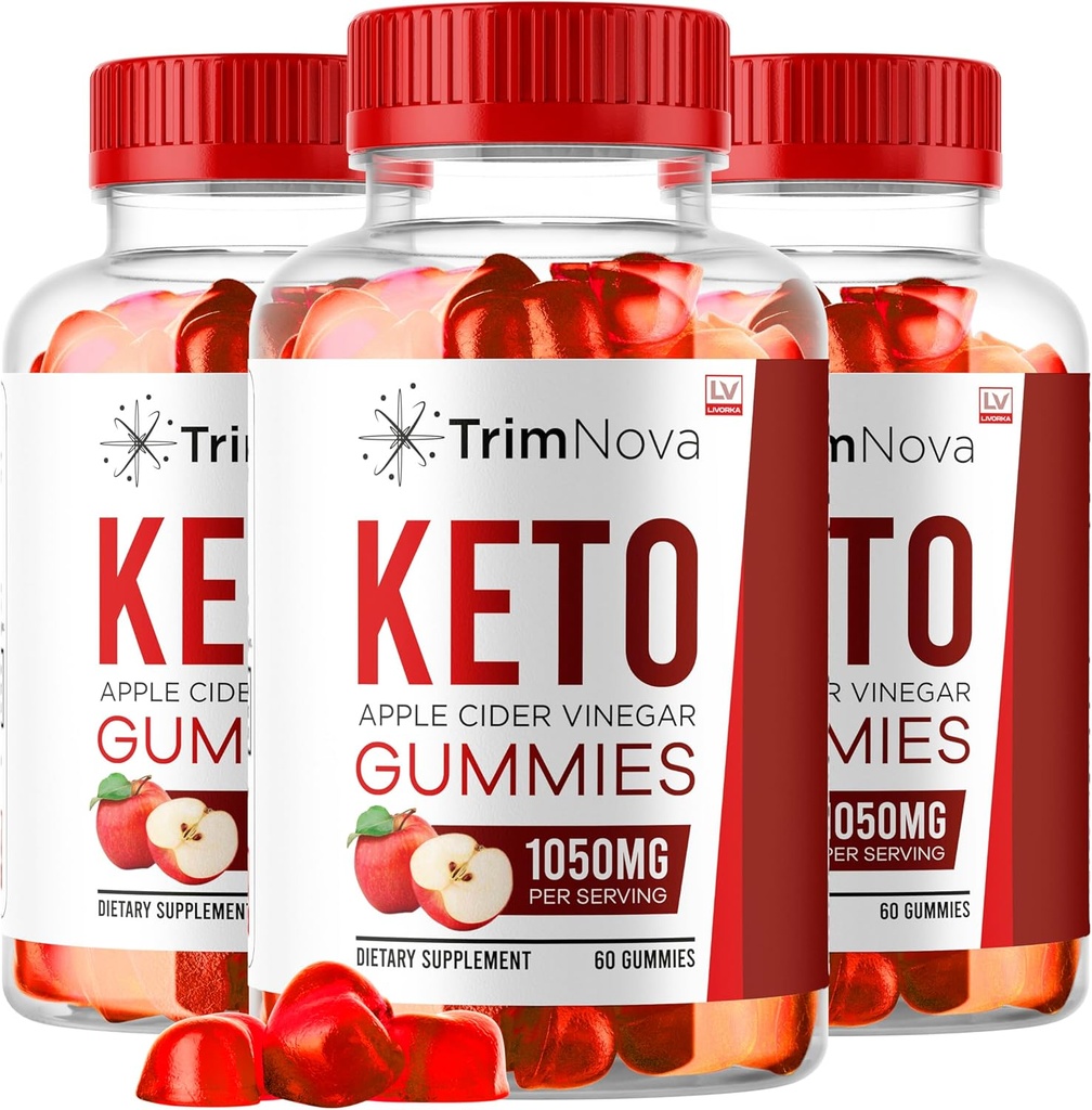 LIVORKA (3 pakiranja) TrimNova Keto ACV Gummies, TrimNova Gummies, TrimNova Keto, TrimNova Keto ACV Gummies, Trimnova, TrimNova Keto Formula, TrimNova Keto ACV Gummies 1050MG, 180 Gummies za 3 mesece.