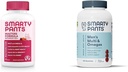 SmartyPants Gummy Multivitamin za ženske 50 in več: Omega 3 ribje olje (EPA/DHA), metilfolat in multivitamin za moške, Gumiji: Omega 3 ribje olje (EPA/DHA), metilfolat, CoQ10