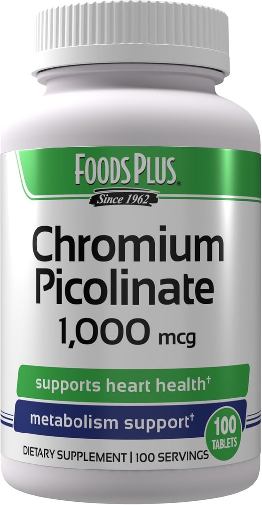 Kromov pikolinat 1.000 mcg Mineral Supplement, Superior Apsorption, Kromov dodatek, 100 Serving