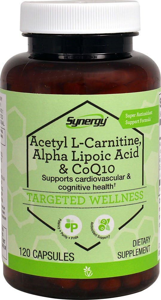 Vitacost Synergy Acetil L-karnitin, alfa lipoična kislina in CoQ10 - 120 kapsul
