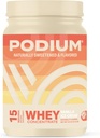 Podium Nutrition Whey Protein Powder, Vanilla Ice Cream, 22g Beljakovine na serviranje z digestivnimi encimi, sirotkin izolat in koncentrat, brez glutena, brez ogljikovih hidratov, brez sladkorja in soje, 15 Strežnikov