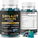 Shilajit Gumies za moške in ženske - Sugar-free Shilajit dodatek bogat v 85+ Trace Minerali & Fulvic Acid, zagotavljanje energije, možgani, in imuniteta podpora - 60 Gummies