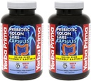 Yerba Prima Prebiotične kapsule Colon Care Dietary Fiber, 180 Štetje, (Pack of 2) - Pet oblik Fiber Plus FOS Prebiotiki dodatek - Topen in netopen za rednost in prebavna podpora
